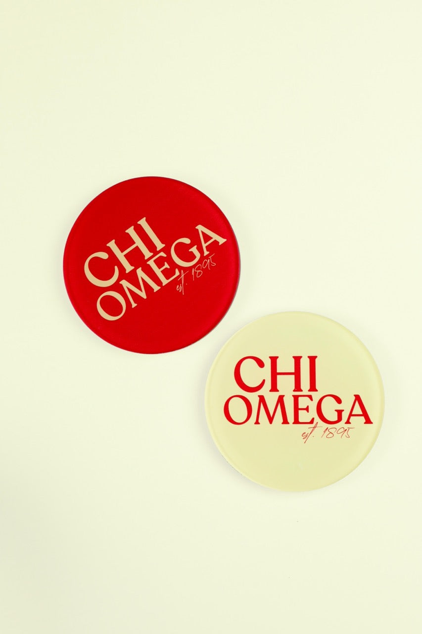 Chi Omega Acrylic Coasters