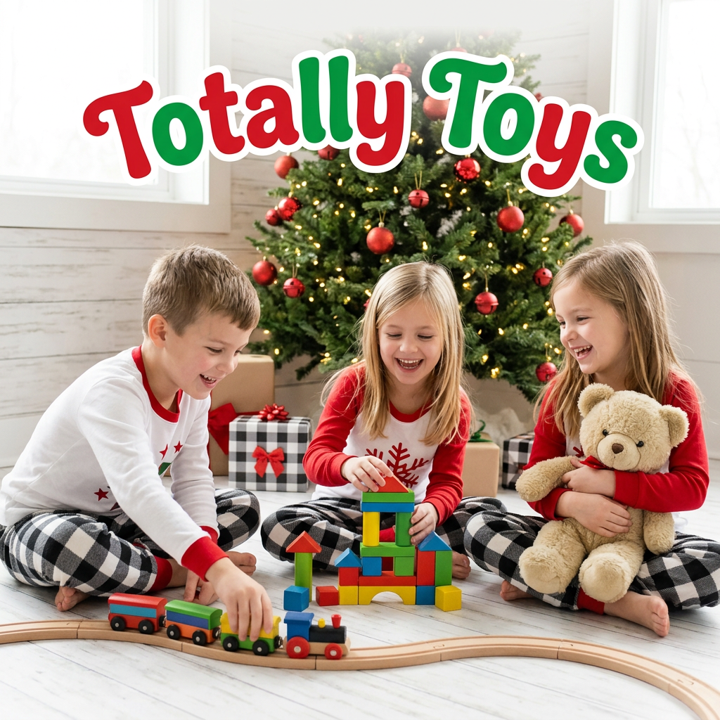 Totally Toys poster matching the Holly Jolly Gift Giver Christmas style