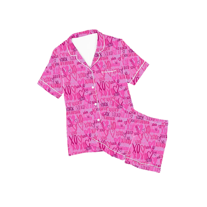 Tweenstyle by. Stoopher - XO Hearts Silky Loungewear Set