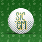 Sic 'Em Polka Dot Button
