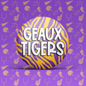 Geaux Tigers Zebra Button