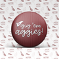 Gig 'Em Pinstripe Button