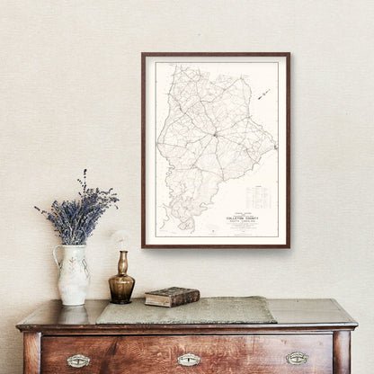 Vintage Map of Colleton County, South Carolina 1938