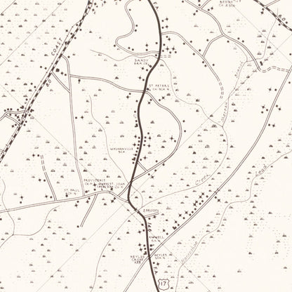Vintage Map of Colleton County, South Carolina 1938