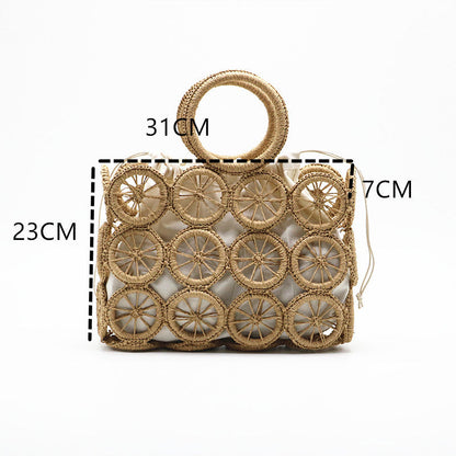 Seaside Vacation Straw Large Capacity Beach Handbags