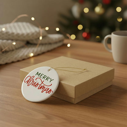 Merry Christmas Ceramic Ornament
