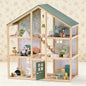 Tiny Land® Sweetwood Evergreen Dollhouse & Wooden Dollhouse Dolls