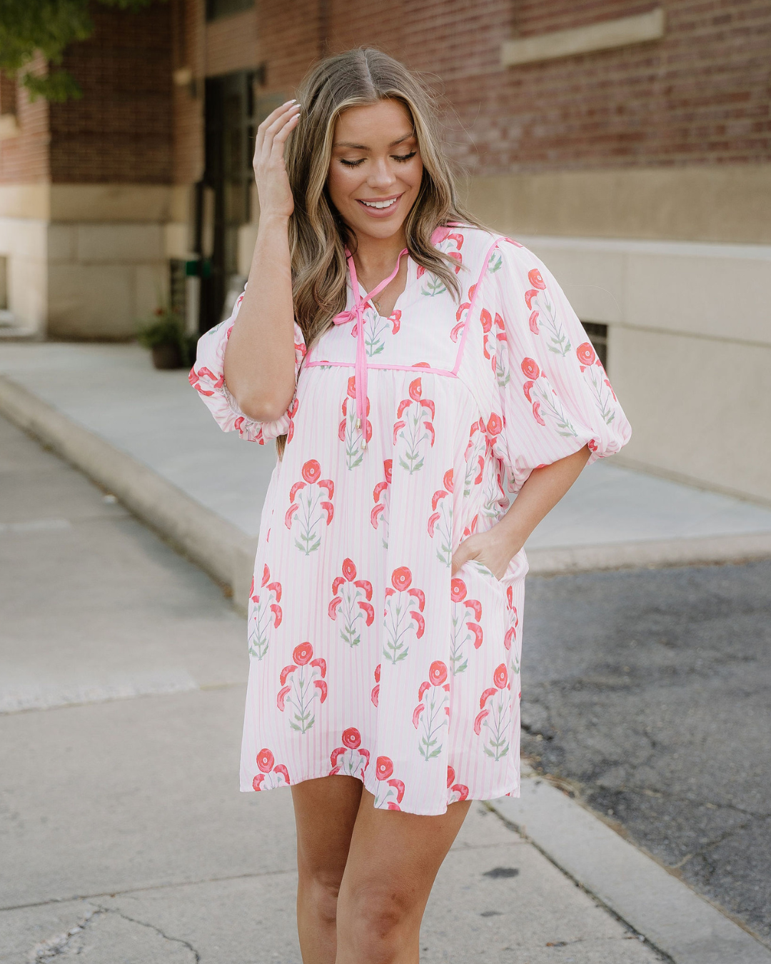 Catherine Puff Sleeve Flared Mini Dress
