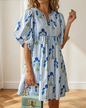 Catherine Puff Sleeve Flared Mini Dress