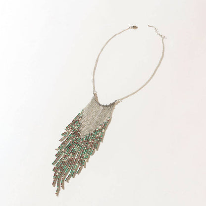 Northern Lights Necklace in Frosted Silver