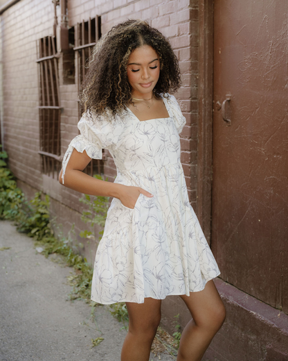Cleo Puff Sleeve Mini Dress