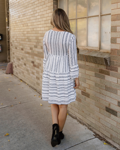 Kienna Bell Sleeve High Waist Mini Dress