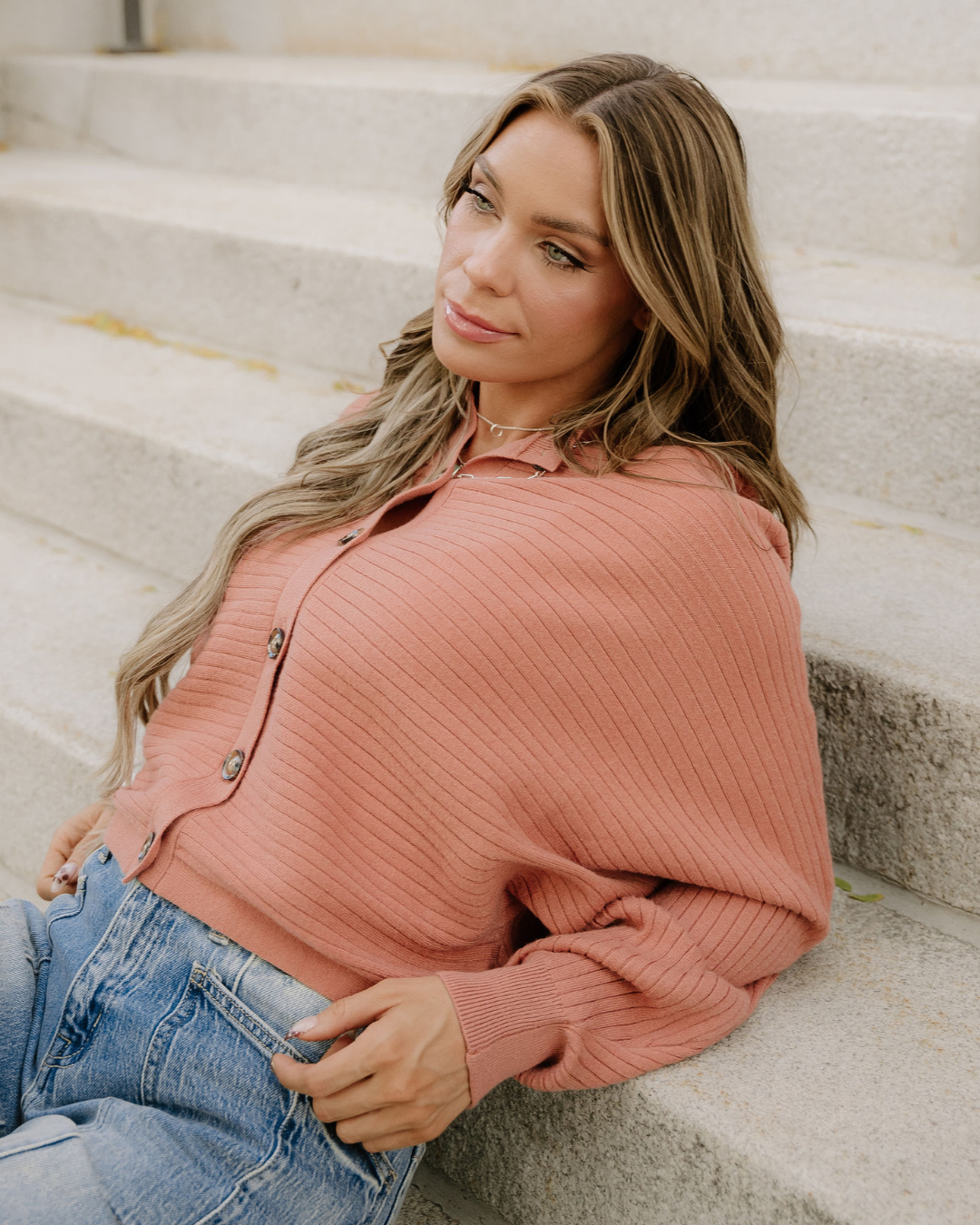 Lena Dolman Sleeve Sweater Cardigan