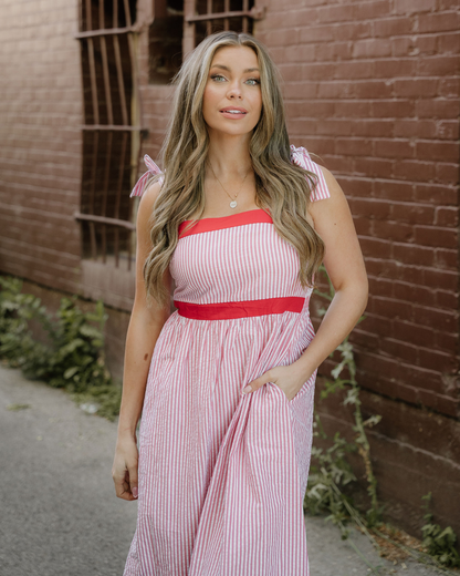 Camila High Waist Ruffle Hem Maxi Dress