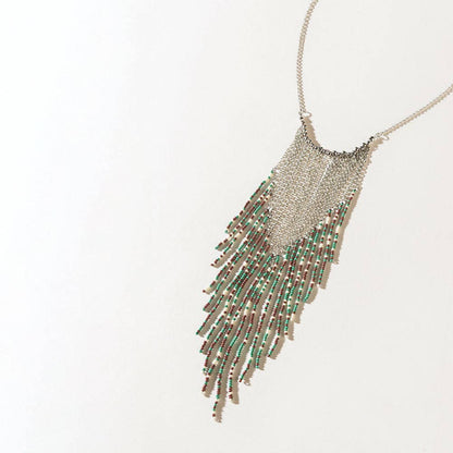 Northern Lights Necklace in Frosted Silver