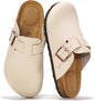 Project Cloud 100% Genuine Leather Womens Cork Footbed Clogs for Women