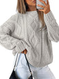 Trendy Queen Women's Oversized Cable Knit Sweaters 2026 Fall Outfits