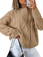 Trendy Queen Women's Oversized Cable Knit Sweaters 2026 Fall Outfits