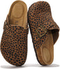 Project Cloud 100% Genuine Leather Womens Cork Footbed Clogs for Women