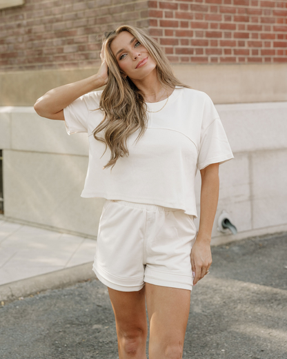 Brooke Raw Edge 2pcs Short Set