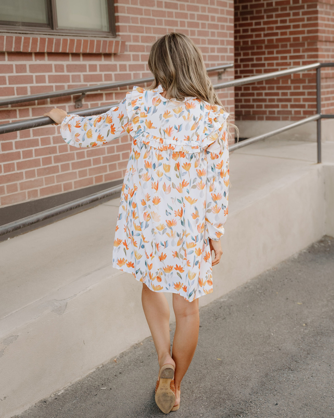 Gia Frilled Detail Long Sleeve Mini Dress