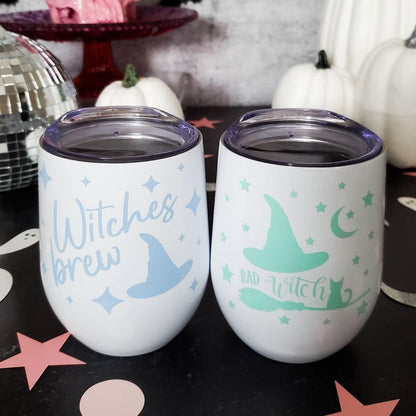 Bad Witch Pastel Halloween Wine Tumbler