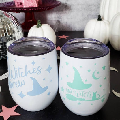 Bad Witch Pastel Halloween Wine Tumbler