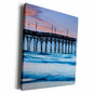 3dRose USA, North Carolina, Sunset Beach pier, Sunrise -... - Museum Grade Canvas Wrap (cw_145586)