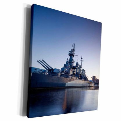 3dRose North Carolina, Wilmington, Battleship USS North... - Museum Grade Canvas Wrap (cw_231421)