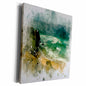 3dRose Pretty Emerald Green Seaside Beach Image Of Watercolor - Museum Grade Canvas Wrap (cw_349432)