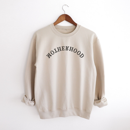 Motherhood Crewneck Sweatshirt | Neutral Mom Life Pullover