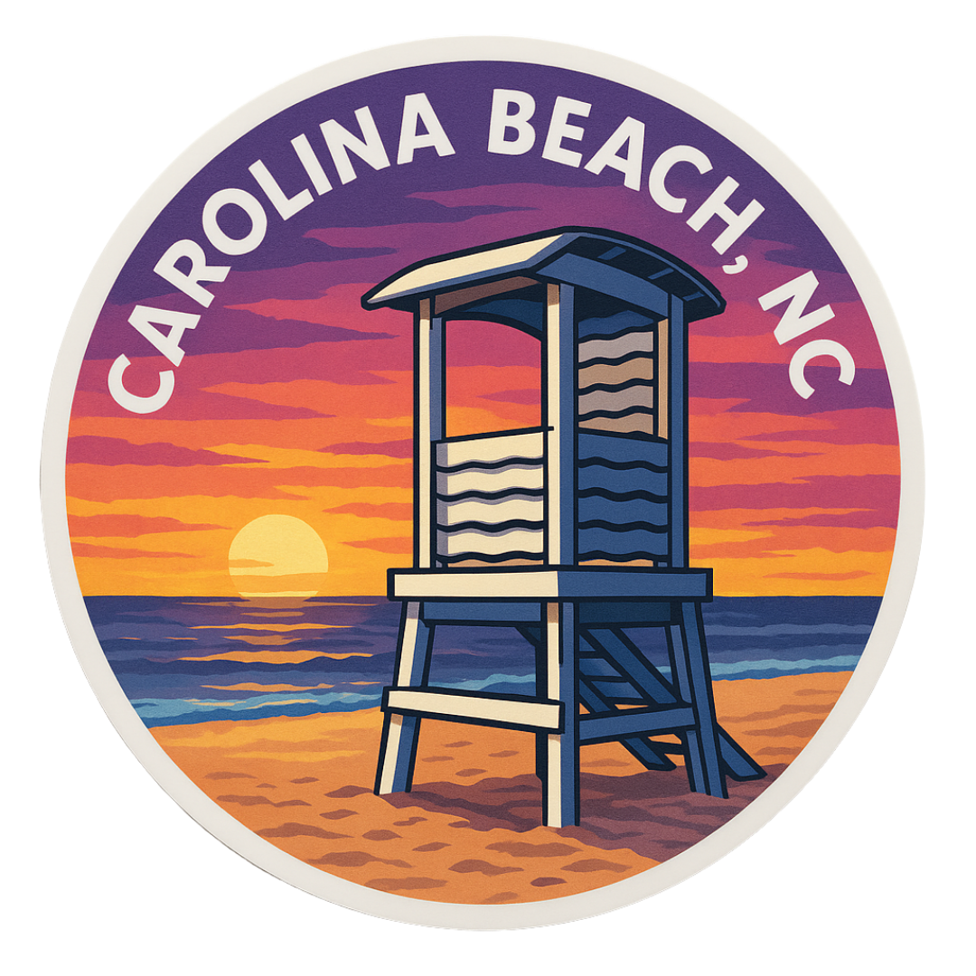Carolina Beach, NC Lifeguard Stand Sticker