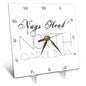 3dRose Desk Clock - Alexis Design - American Beaches Typography - Decorative Text Nags Head, North Carolina
