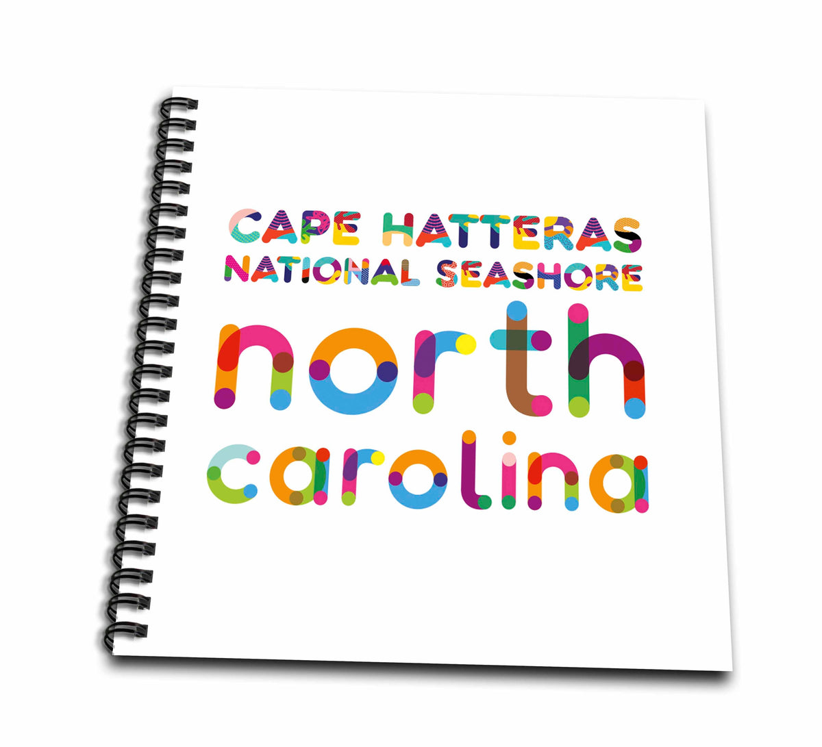 3dRose Popular American Beaches. Cape Hatteras, North Carolina colorful... - Drawing Books (db_339019)