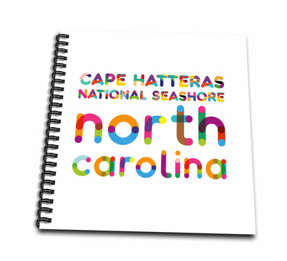 3dRose Popular American Beaches. Cape Hatteras, North Carolina colorful... - Drawing Books (db_339019)