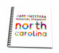 3dRose Popular American Beaches. Cape Hatteras, North Carolina colorful... - Drawing Books (db_339019)