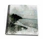 3dRose Cloudy Seaside Beach Image Of Watercolor - Drawing Books (db_349397)