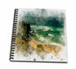 3dRose Pretty Emerald Green Seaside Beach Image Of Watercolor - Drawing Books (db_349432)