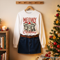 Cute Meowy Christmas Sweatshirt, Baby Cat In Santa Hat Holiday Sweater