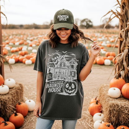 Haunted House Halloween Comfort Colors Screen Printed Tee
