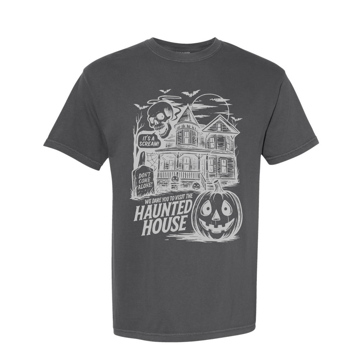 Haunted House Halloween Comfort Colors Screen Printed Tee