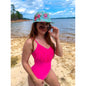 Havasu One Piece Fringe Swimsuit | V Neck Resort Attire in Pink, Jade, Leopard, Serape [Sizes SM-L]