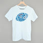 Floral Football Blue