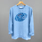 Floral Football Blue
