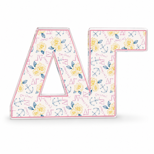 Delta Gamma Acrylic Shelf Decor