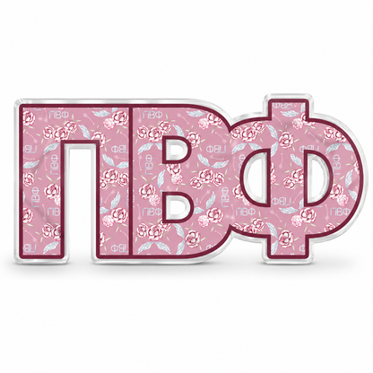 Pi Beta Phi Acrylic Shelf Decor