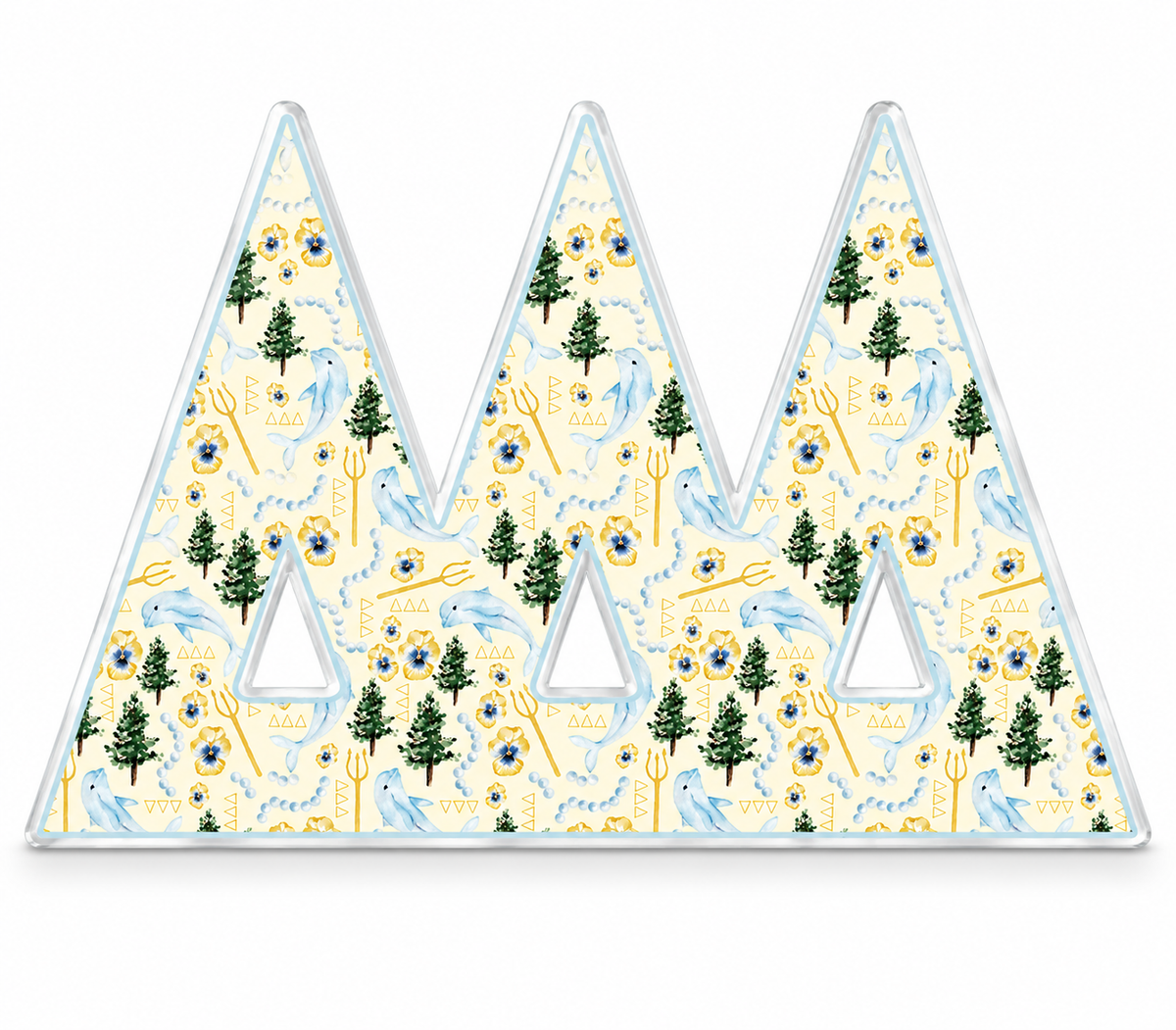 Tri Delta Acrylic Shelf Decor