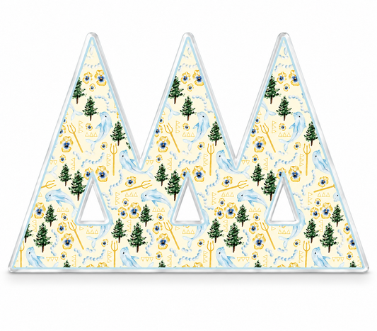 Tri Delta Acrylic Shelf Decor
