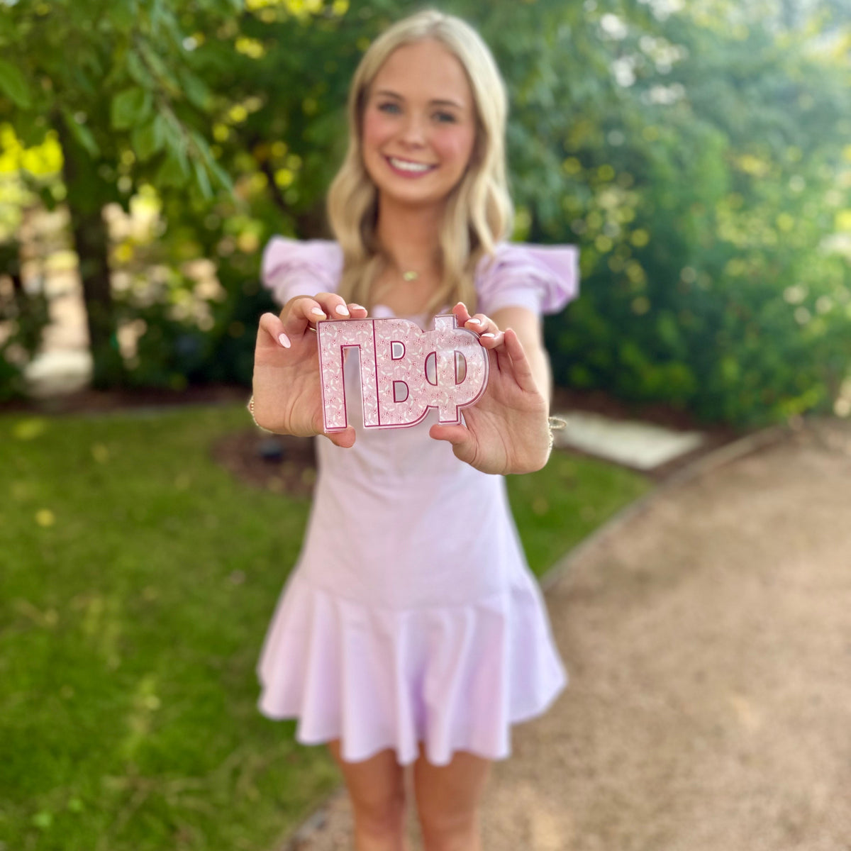 Pi Beta Phi Acrylic Shelf Decor