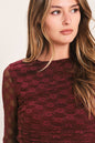 MODERN FUNCTION STRETCH KNIT LACE TOP
